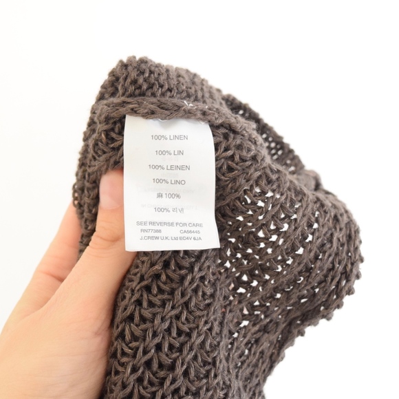 ❌SOLD❌J.Crew Linen Yarn Oversized Beach Sweater - Picture 7 of 7